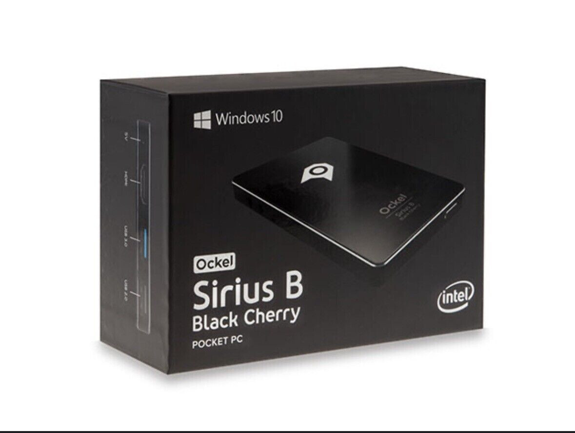 Ockel Sirius B Black Cherry Mini PC Atom x5-Z8300 4GB RAM 64GB Windows 10