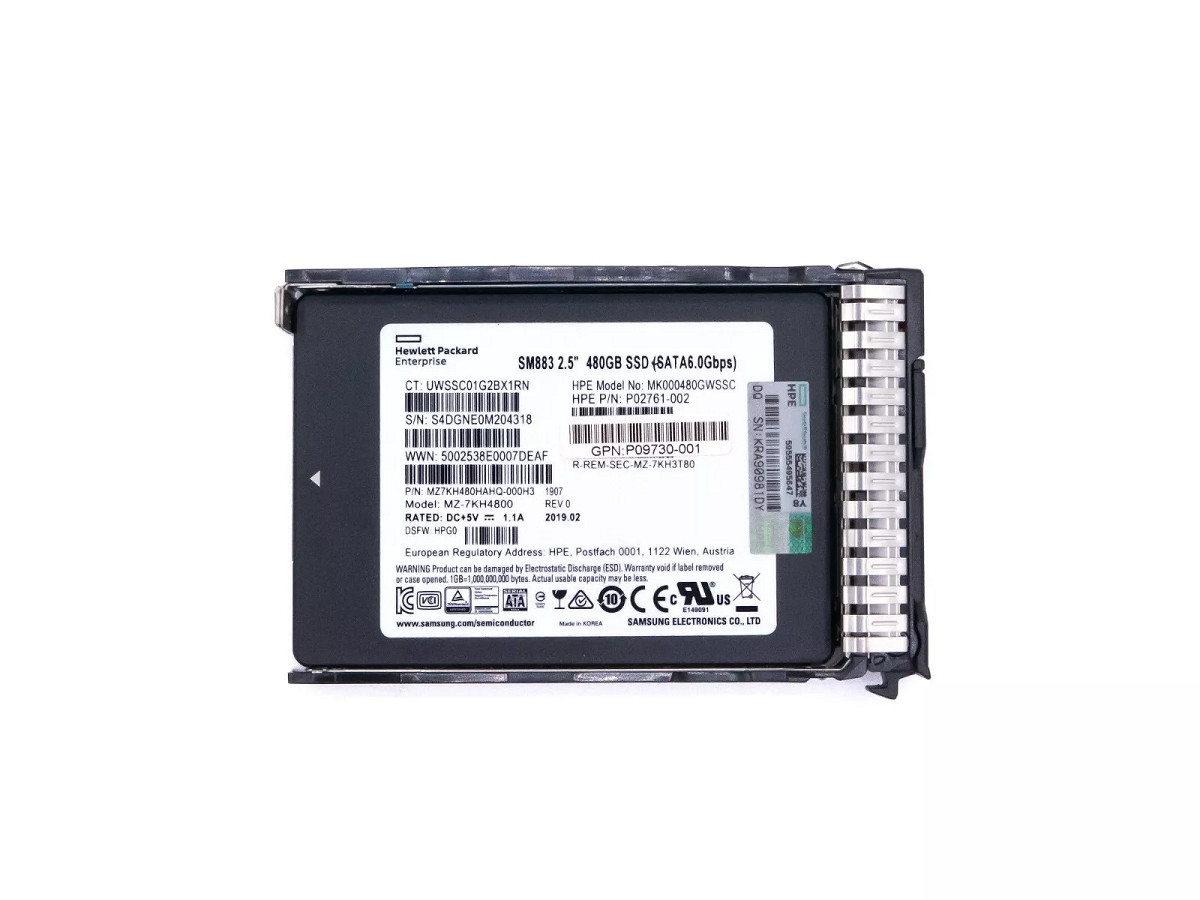 HPE P18432-B21 P18477-001 480GB SATA 6G 2.5" SFF SSD Gen10 Solid State Drive NEW