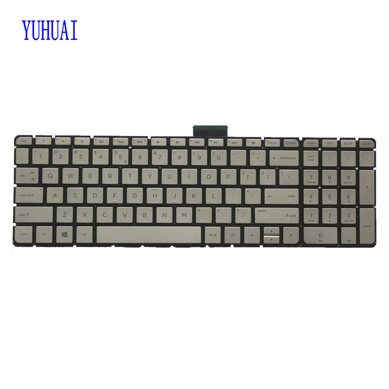 For HP ENVY 15-AE000 15t-ae000 15t-ae100 15-ae041nr Keyboard US Backlit Silver