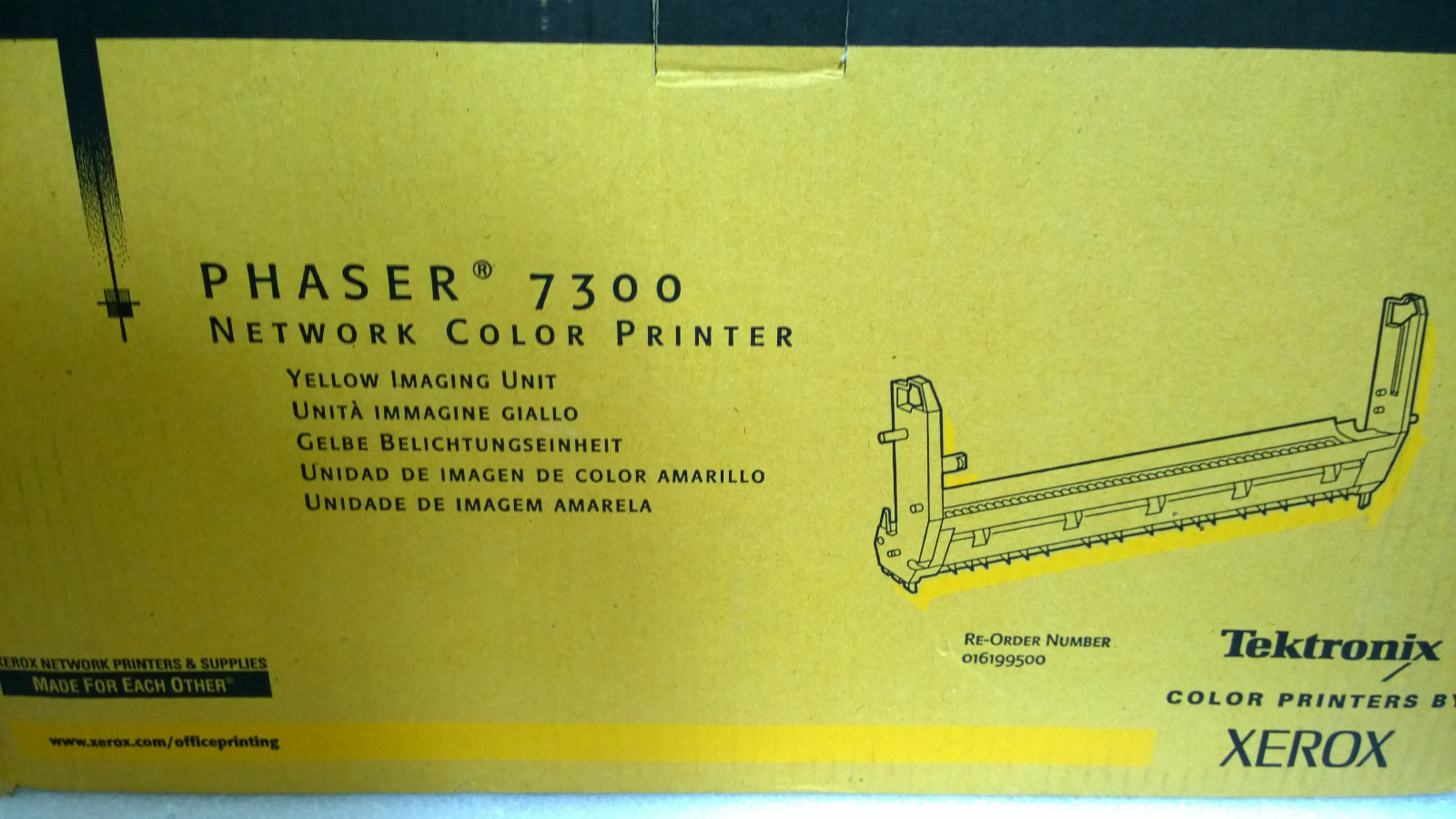 GENUINE XEROX TEKTRONIX 016199500 YELLOW IMAGING UNIT PHASER 