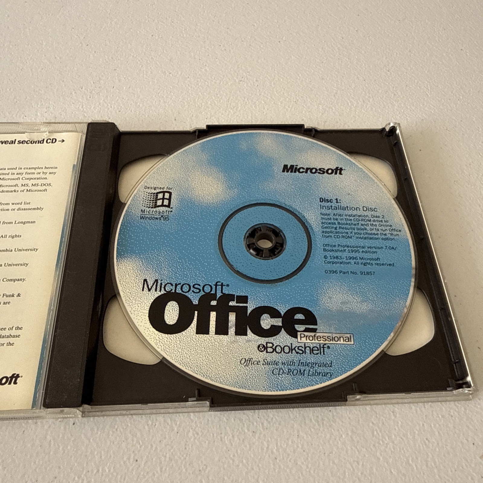 Microsoft Office Professional & Bookshelf Designed For Windows 95