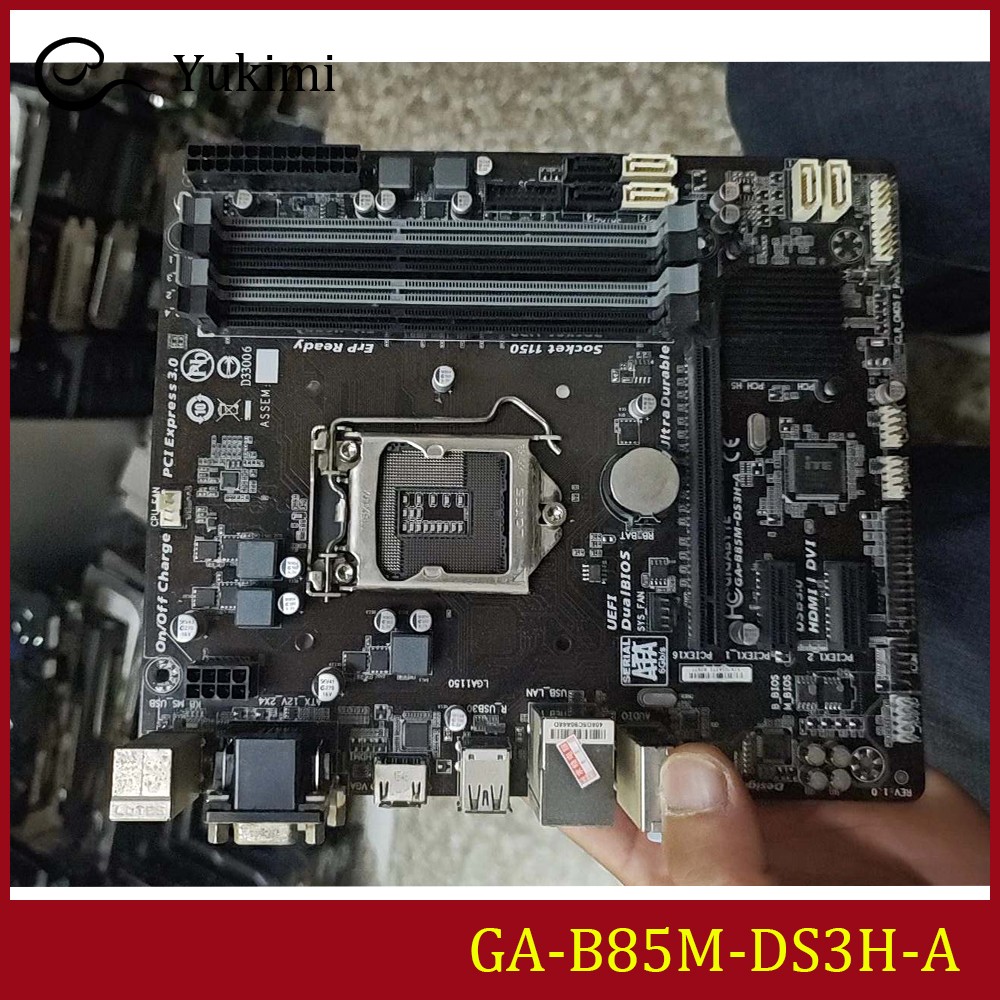 FOR GIGABYTE GA-B85M-DS3H-A DDR3*4 32GB LGA1150 HDMI VGA DVI-D Ｍotherboard Test