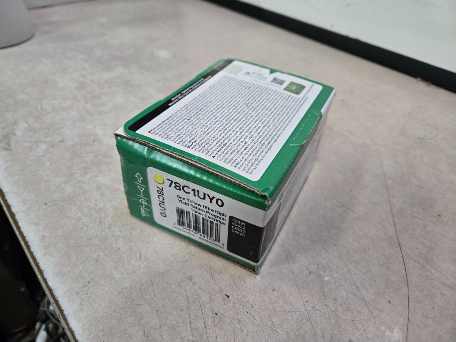 Genuine Lexmark Standard Yield Toner Cartridge - Yellow (78C1UY0) NOB