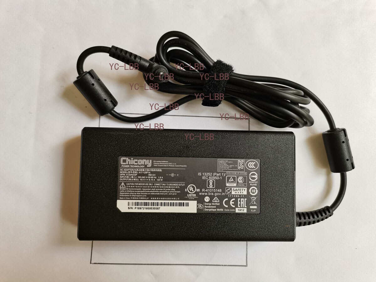 100%Original 120W 19.5V 6.15A A17-120P1A For MSI GF63 THIN 8SC MS-16R3 MS-16R1