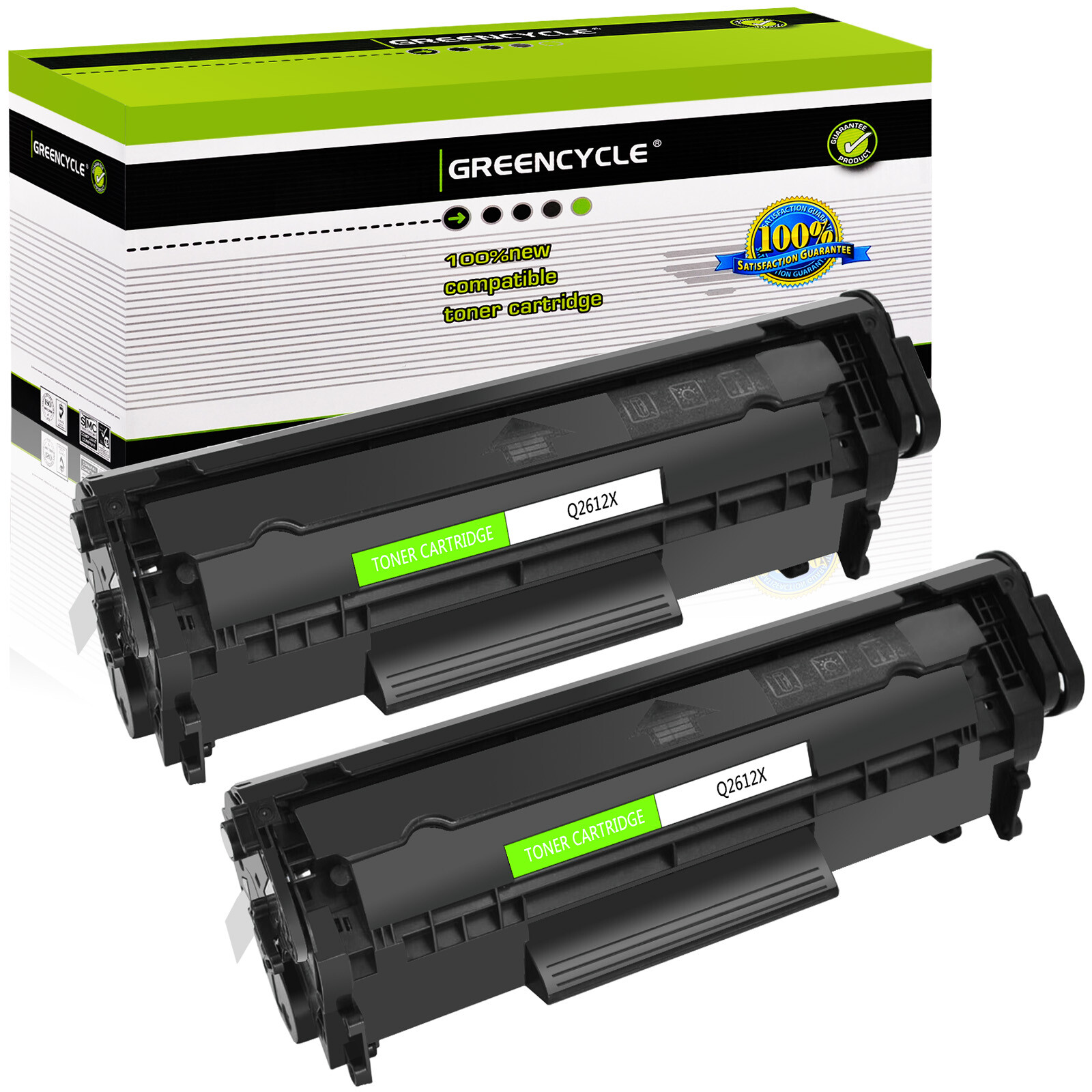 2PK Q2612X 12X Toner Cartridge Compatible For HP LaserJet 1012 1020 3052 printer