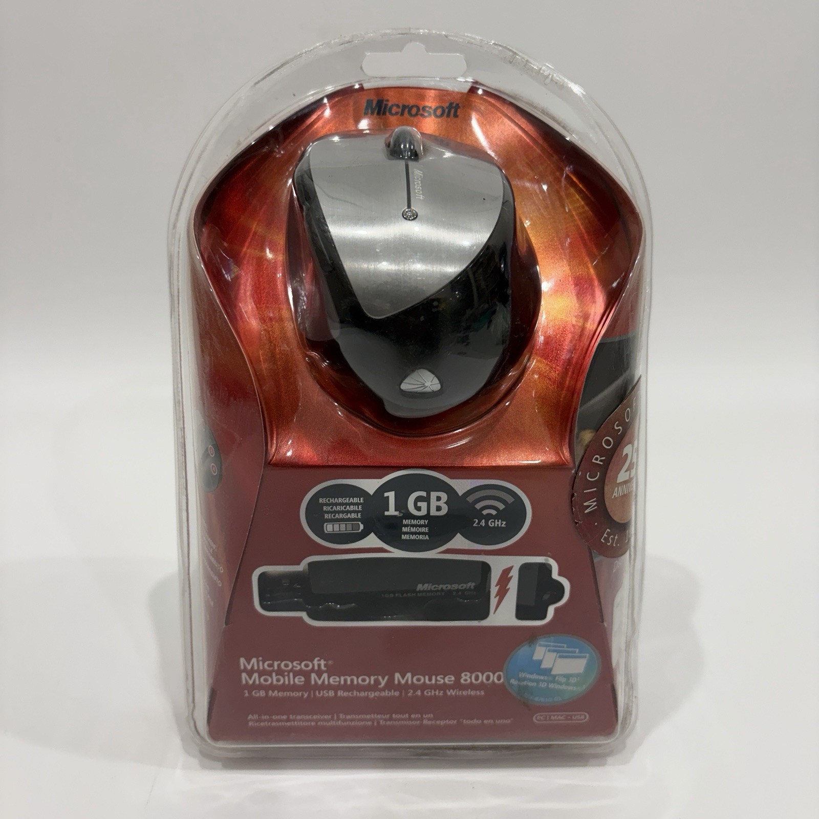 Microsoft Mobile Memory Mouse 8000 New Old Stock Model 1115,1116 - Factory Seal