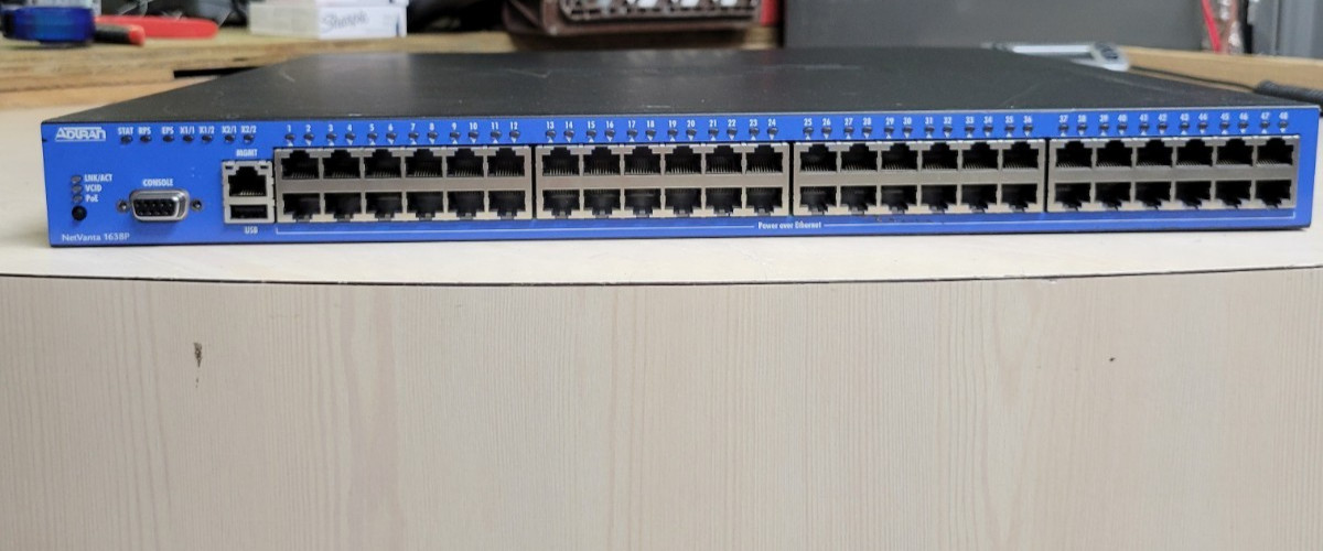 Adtran NetVanta 1638P Managed Gigabit 48-Port POE Network Switch