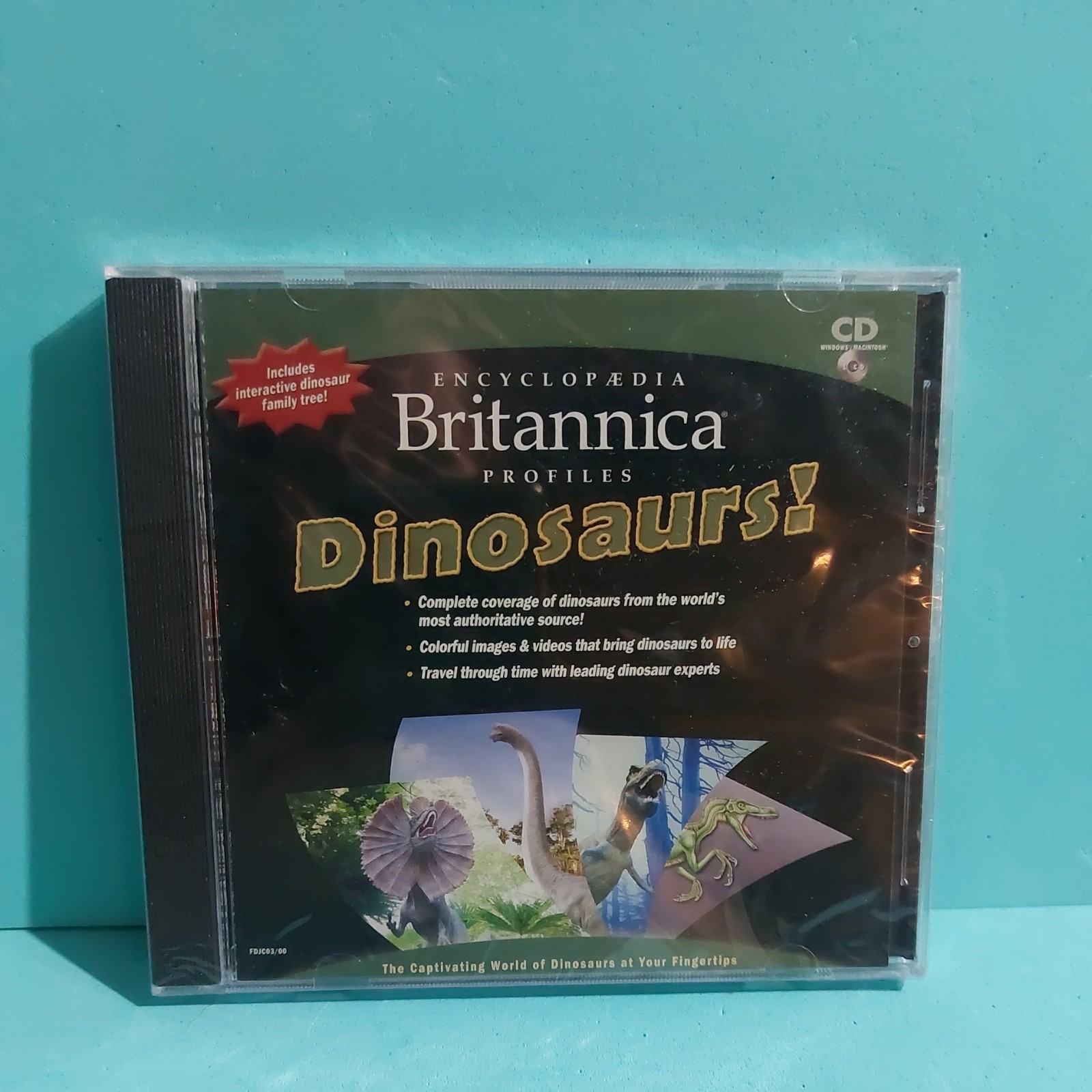 Encyclopedia Brittanica Profiles Dinosaurs Win 98/2000 and Mac 10.1 Software CD