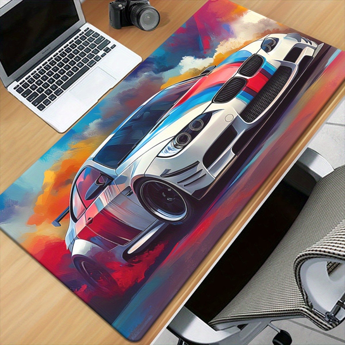 1pc of Car-Themed Art Mouse Pad, Gaming Keyboard Additions Mouse Mat, Office C