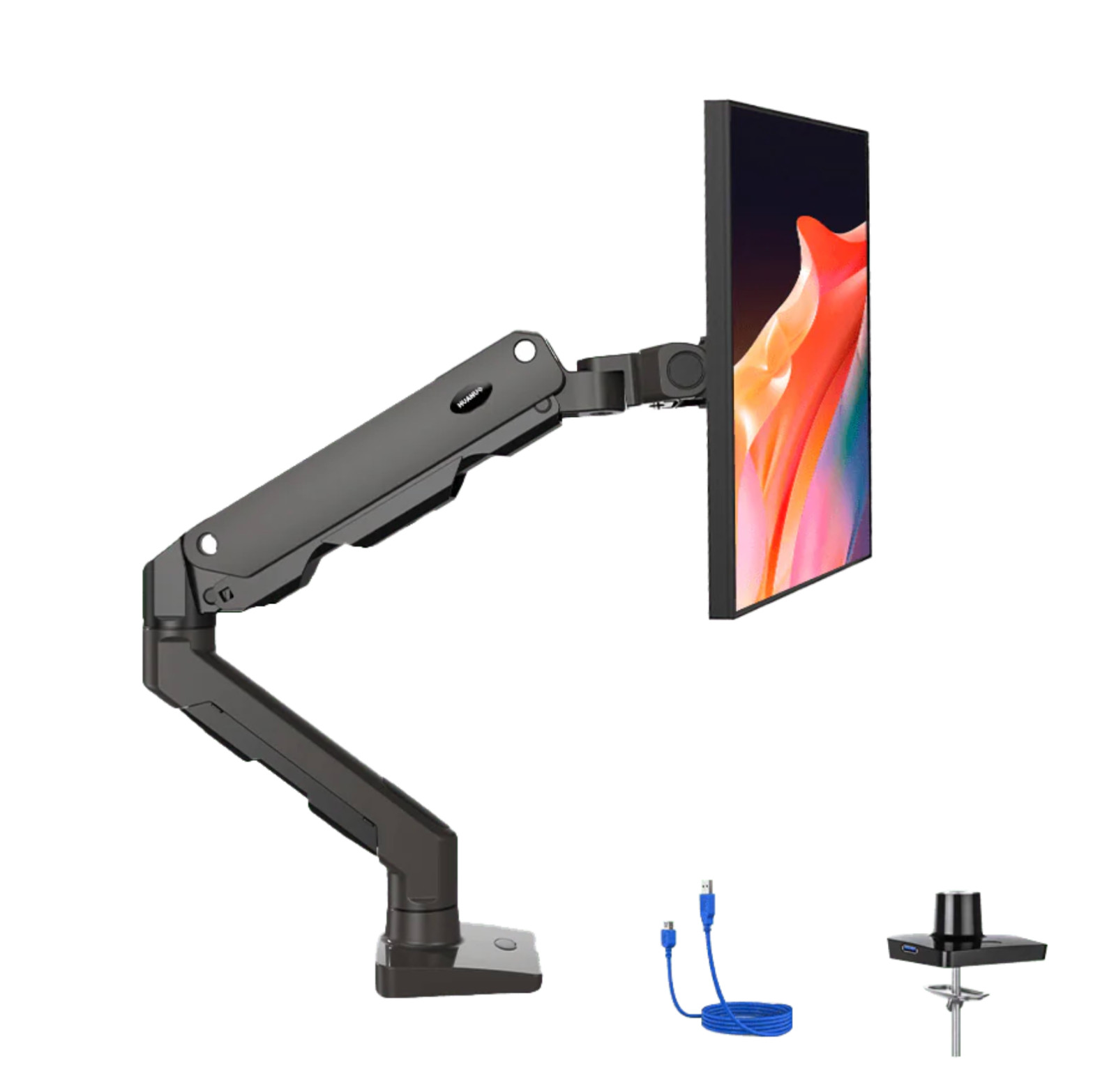 HUANUO SS21 Ultrawide Monitor Arm 27-49in 35lb Desk Clamp/Grommet Open Box