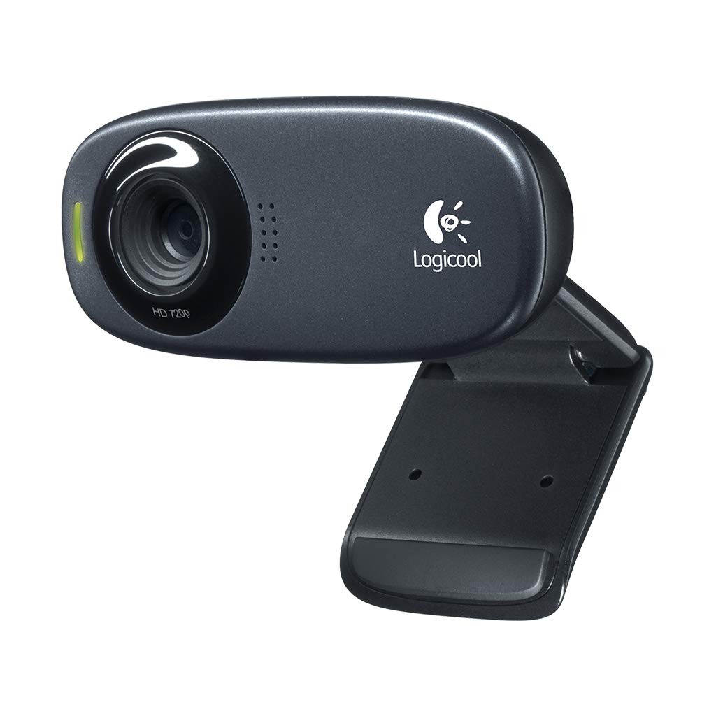Logitech C310h Webcam, Black, HD 720P, Streaming, Headset Included