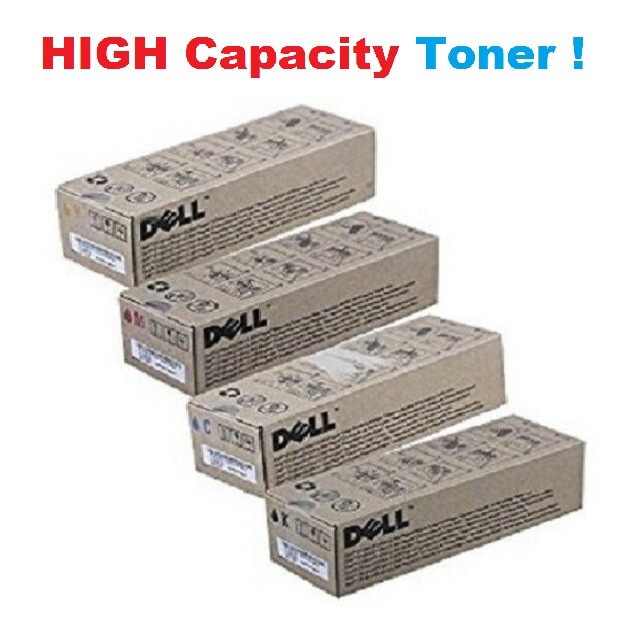 4 x Genuine Toner DELL 2130CN 2135CN / FM064 FM065 FM066 FM067 Set