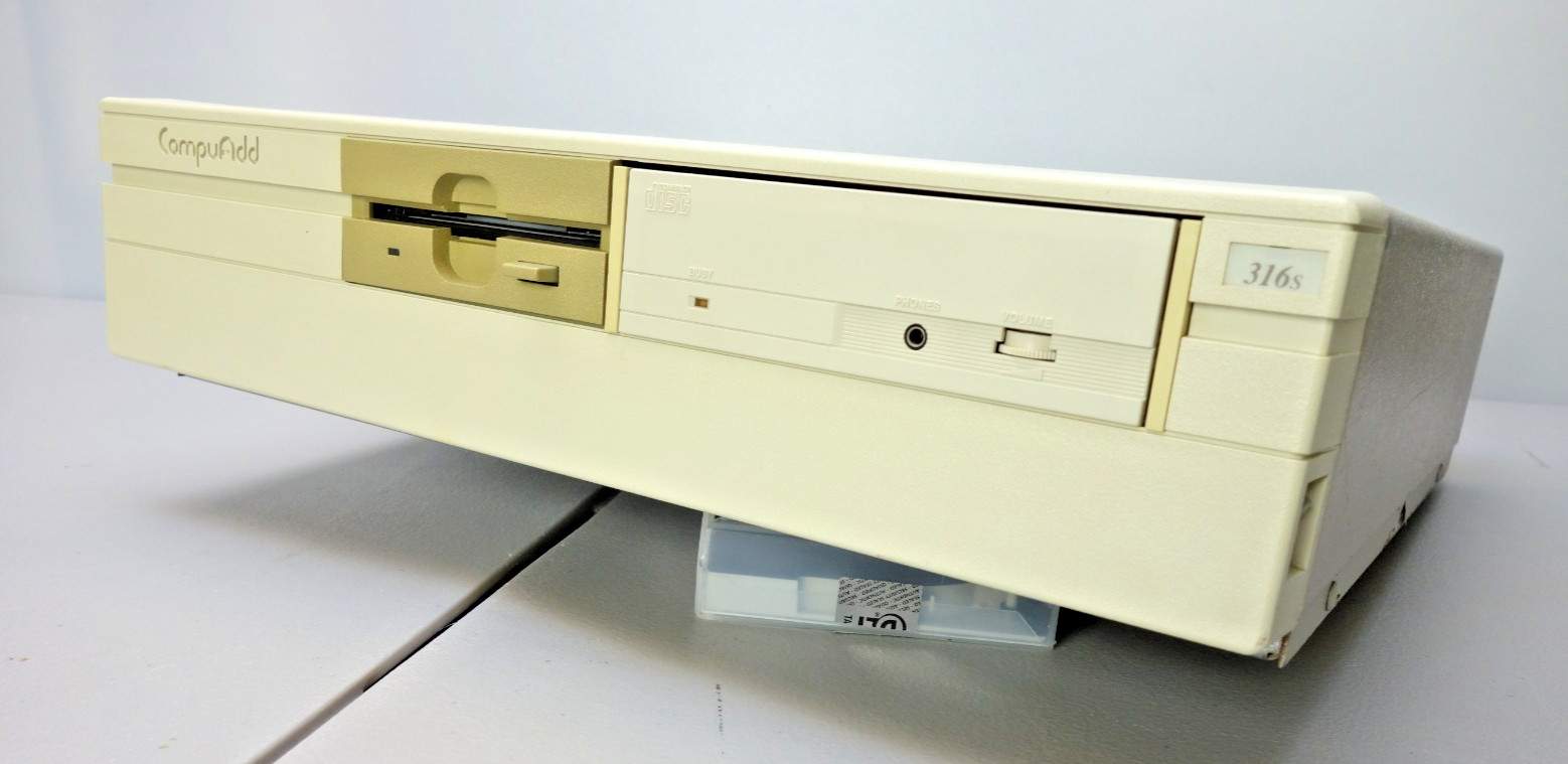 Vintage CompuAdd 316S A002 Computer 386SX   3MB Ram, Aztech sound more
