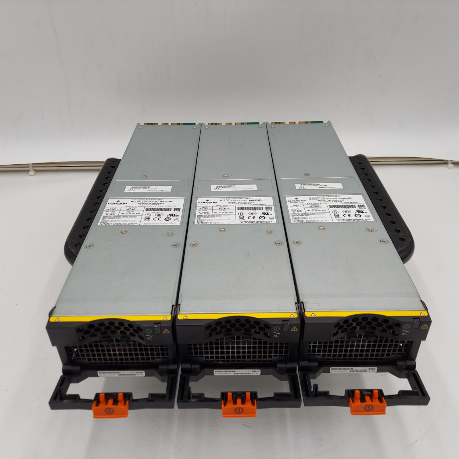 LOT OF 3 Emerson AA26340L Network Power Supply 400W EMC Blower