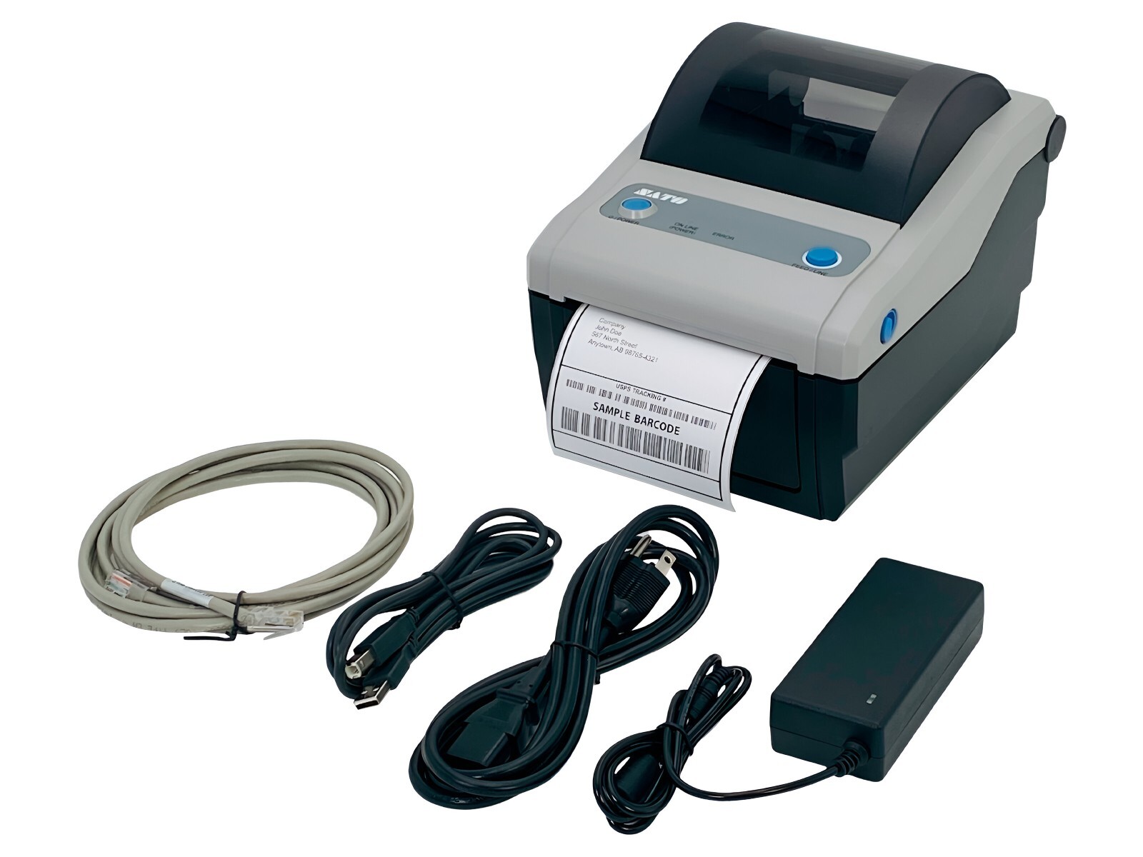 SATO CG412DT Direct Thermal 4" Wide Label Printer similar to Brother QL-1110NWB