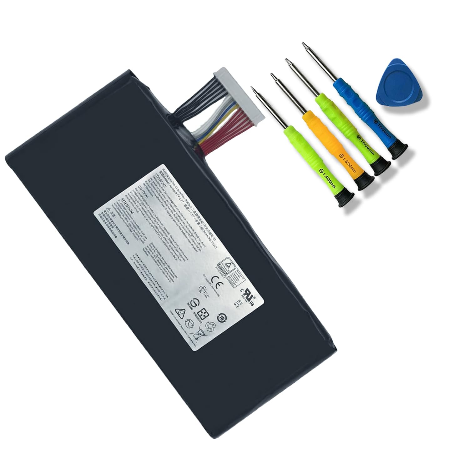 BTY-L77（11.1V 83.25Wh/7500mAh 9-Cell） Laptop Battery Compatible with MSI GT72...
