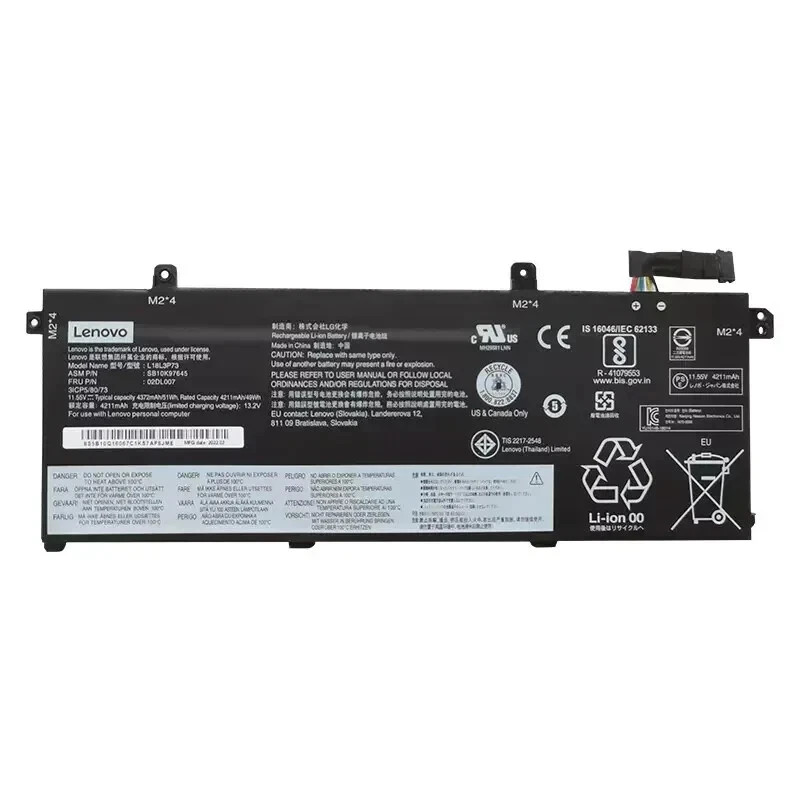 Genuine OEM 51Wh L18C3P72 L18M3P72 Battery For Lenovo ThinkPad T490 T495 P43S US