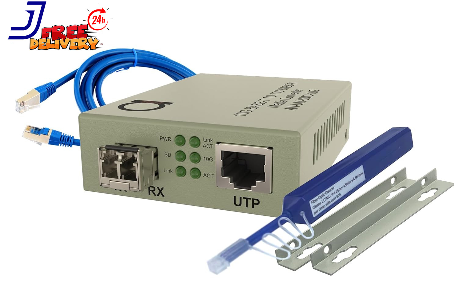Multimode LC 10G SFP+ to Fiber Ethernet Media Converter with 10GSFP+ 300M 0.18Mi