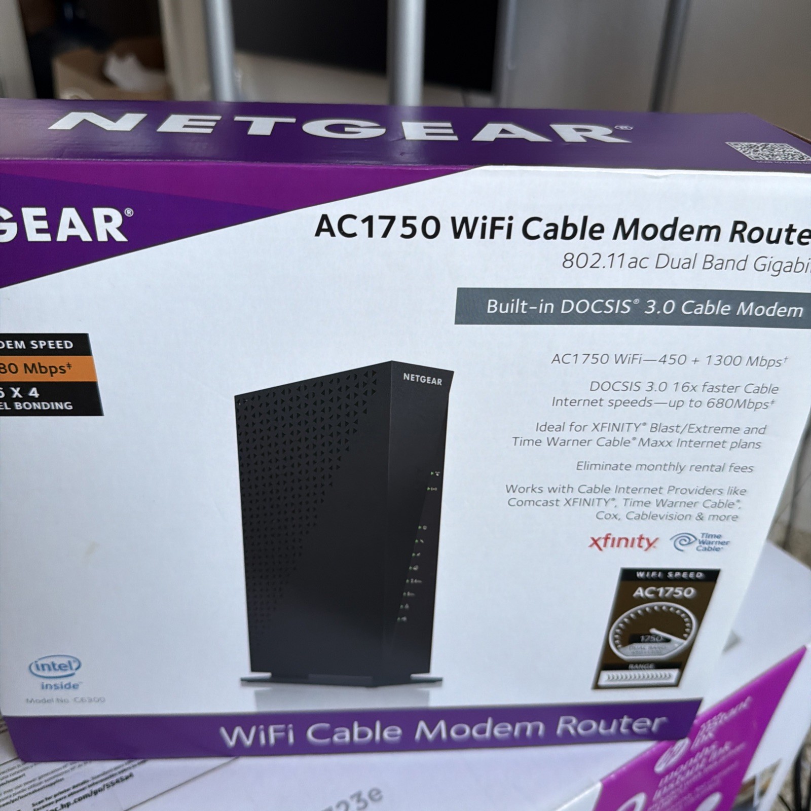 NETGEAR AC1750 C6300v2 Wi-Fi DOCSIS 3.0 Cable Modem Router 