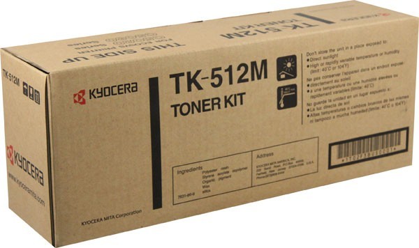 Original Kyocera TK-512M Magenta Toner. New Sealed Toner, We Ship Fast