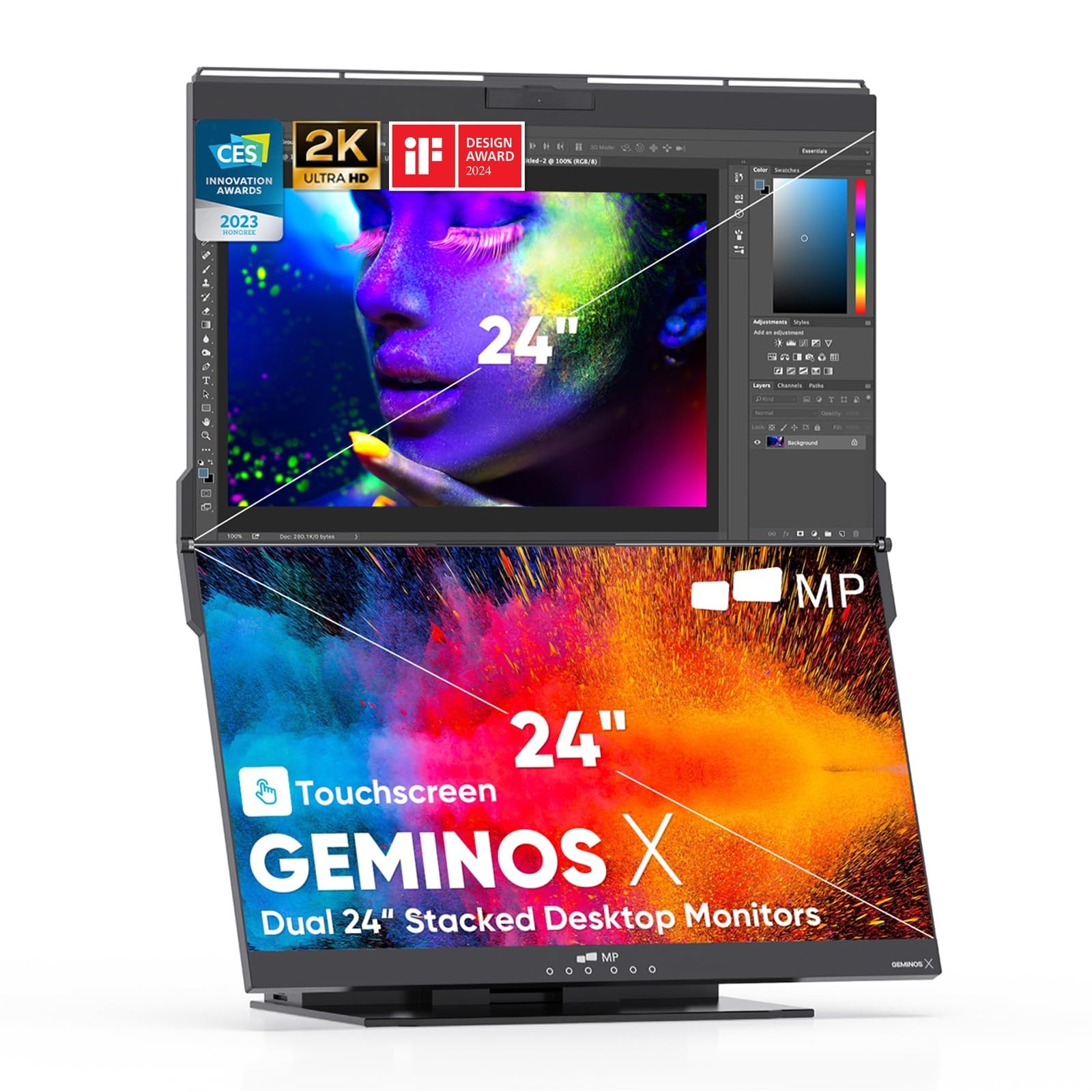 MP Mobile Pixels Geminos X (2 x 24 inch) Dual Stacked Computer Monitors