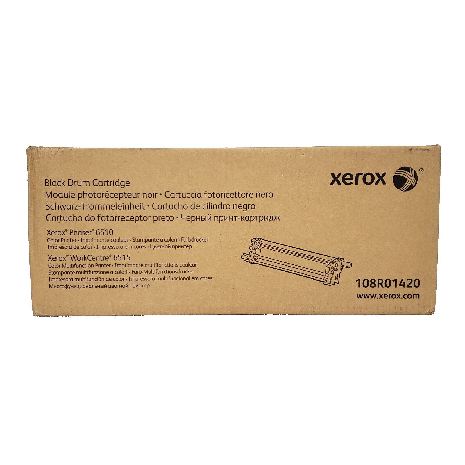 Xerox OEM 108R01420 Black Drum Cartridge - Phaser 6510 WorkCentre 6515 48K Pages