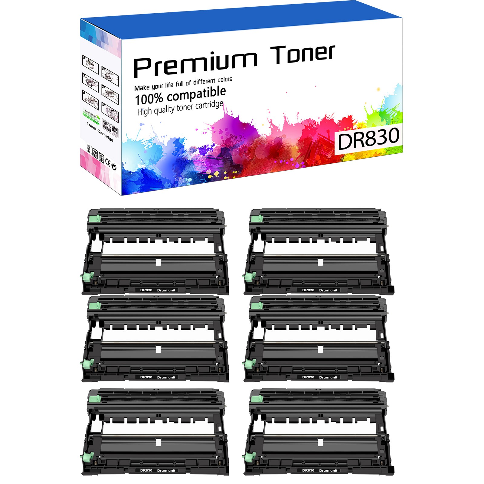 6PK DR830 Drum Unit for Brother DR-830 HL-L2467DW HL-L2405W MFC-L2760DW L2480DW