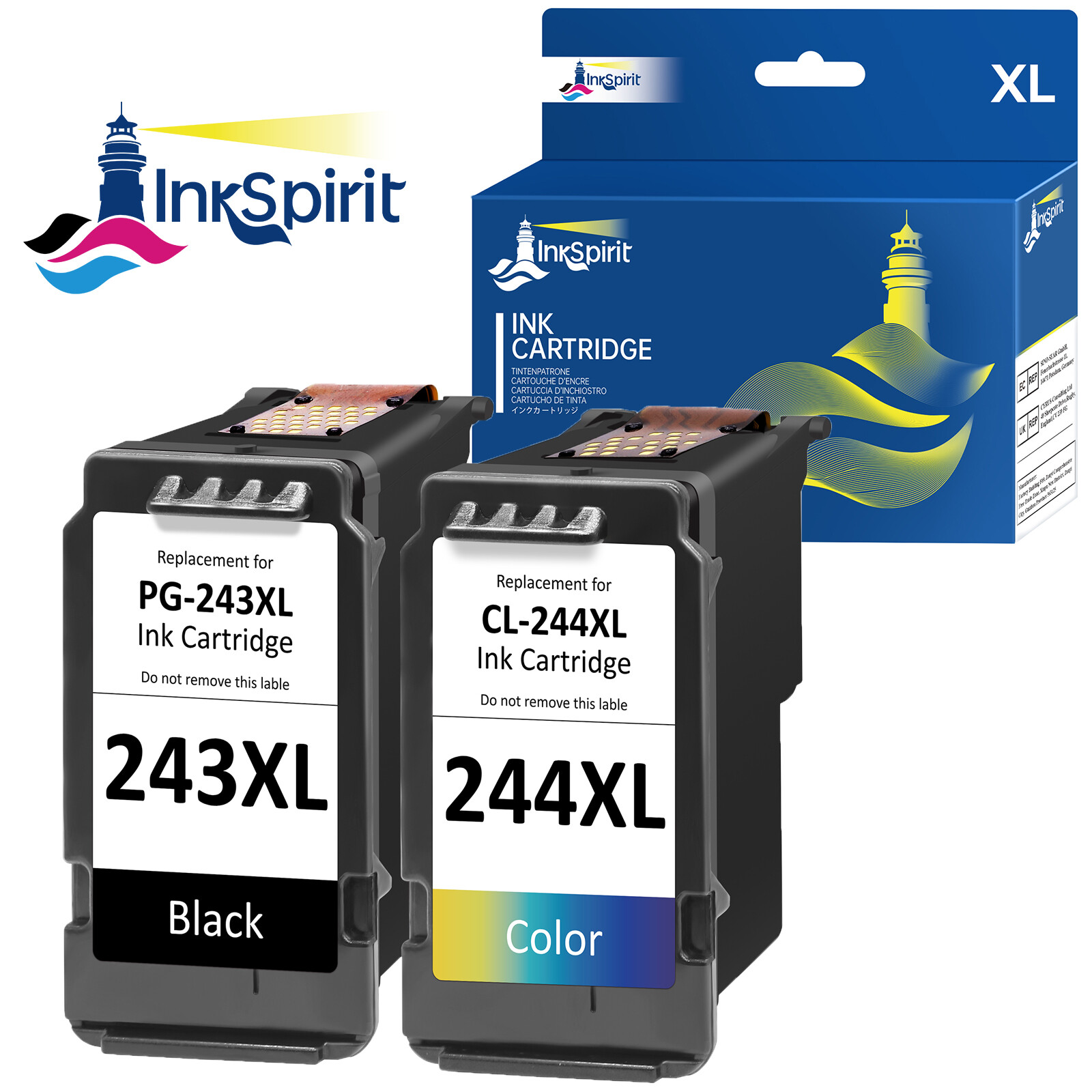2PK PG-243XL CL-244XL Ink Cartridge for Canon TR4520 TS3320 MG2525 MG2522 TS302