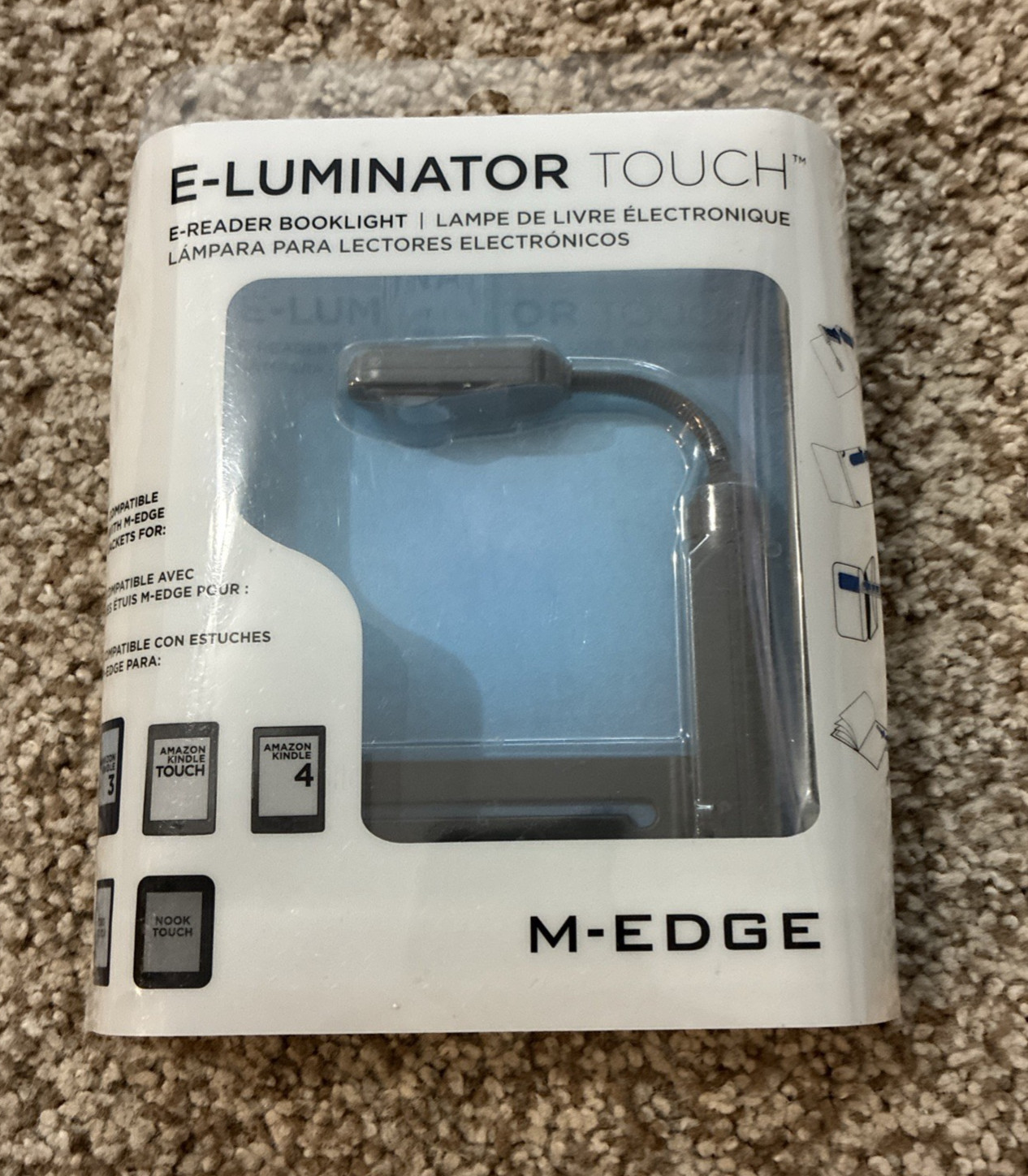 NEW M-Edge E-Luminator Touch LED Book Light for Kindle Kobo Nook eReader
