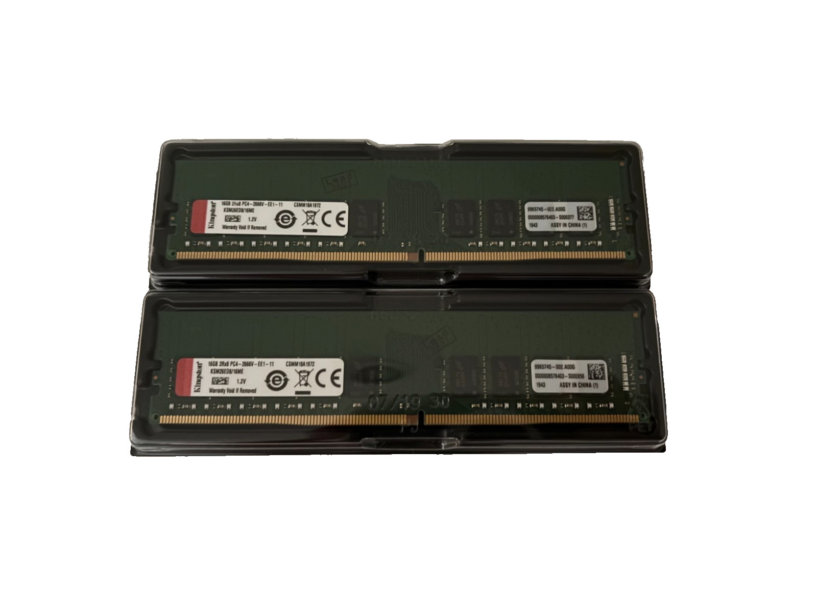 Kingston 32GB (2X16GB) DDR4 2666 ECC UDIMM RAM KSM26ED8/16ME PC4-21300 288pin