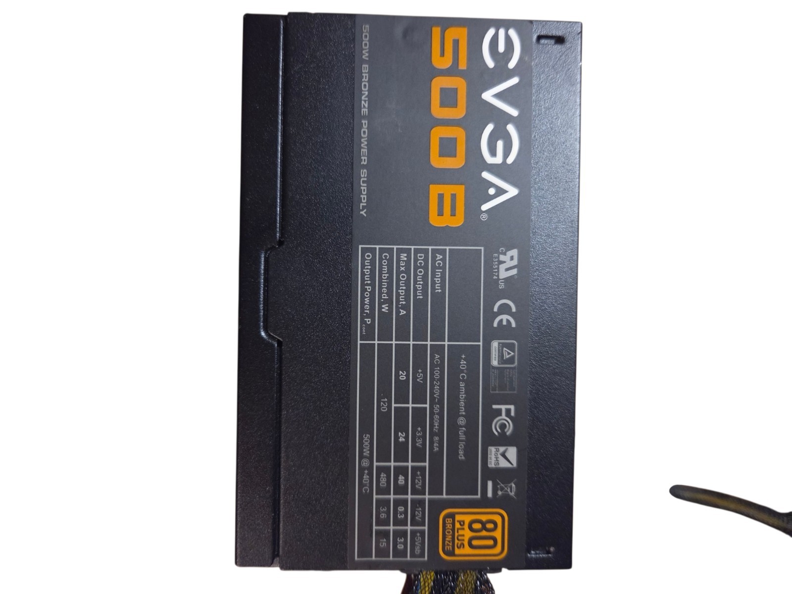 EVGA 500 B 80 Plus Bronze 500w Power Supply