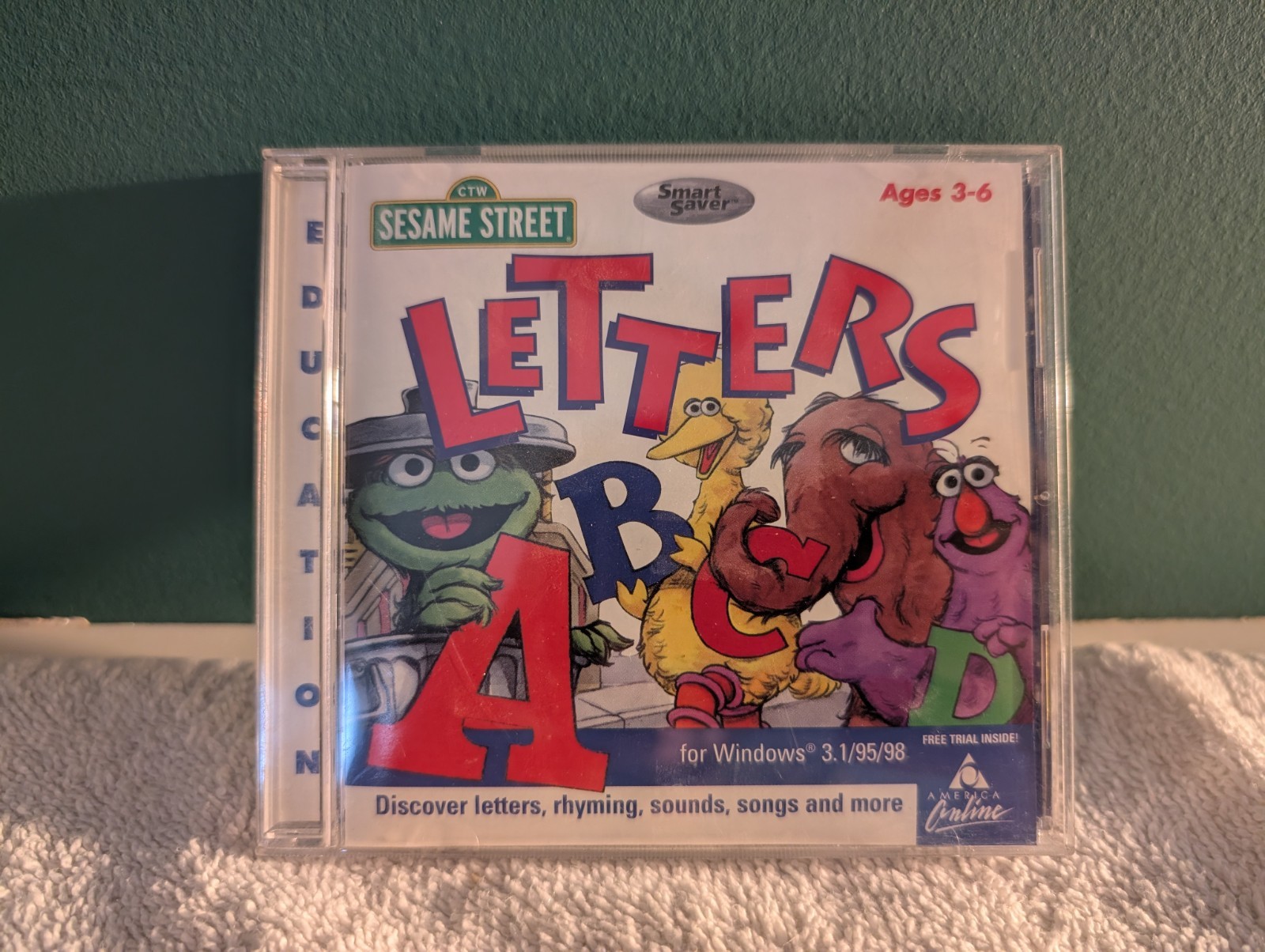 The Learning Company Sesame Street Letters Early Learning CD Windows 3.1/95/98
