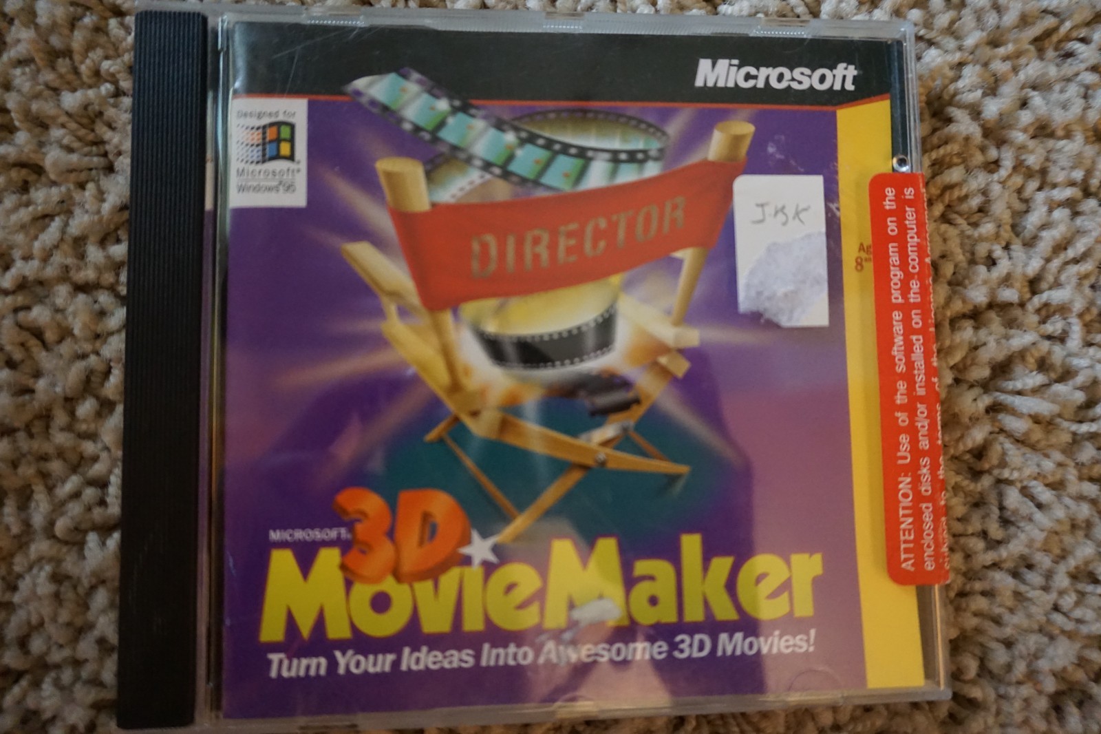 NEW MICROSOFT 3D MOVIE MAKER CD ROM Windows 95 in Original Sealed Case 1996