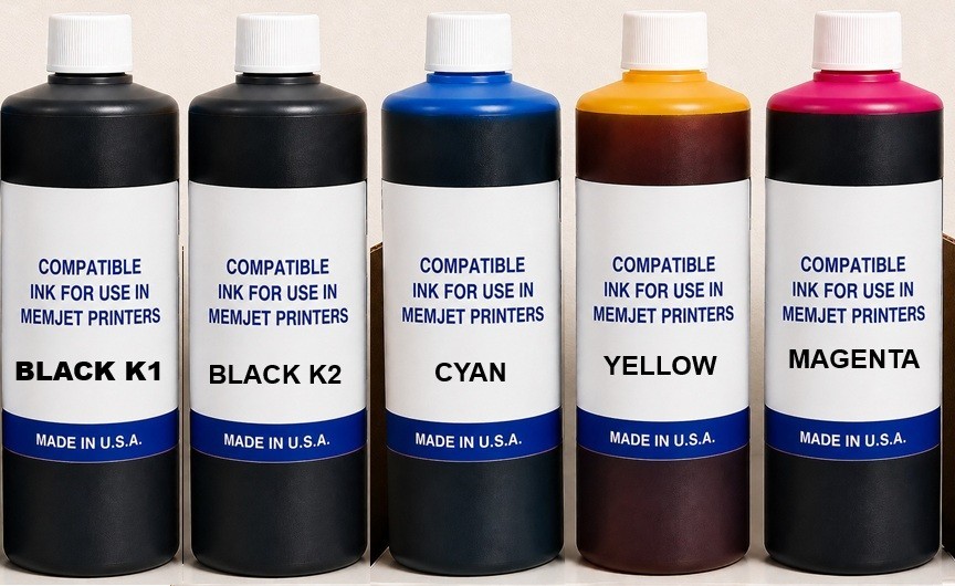 5 x COMPATIBLE BULK INK REFILL FOR MEMJET Rena Mach 5, Mach 6, Mach 8 (5 Liters)
