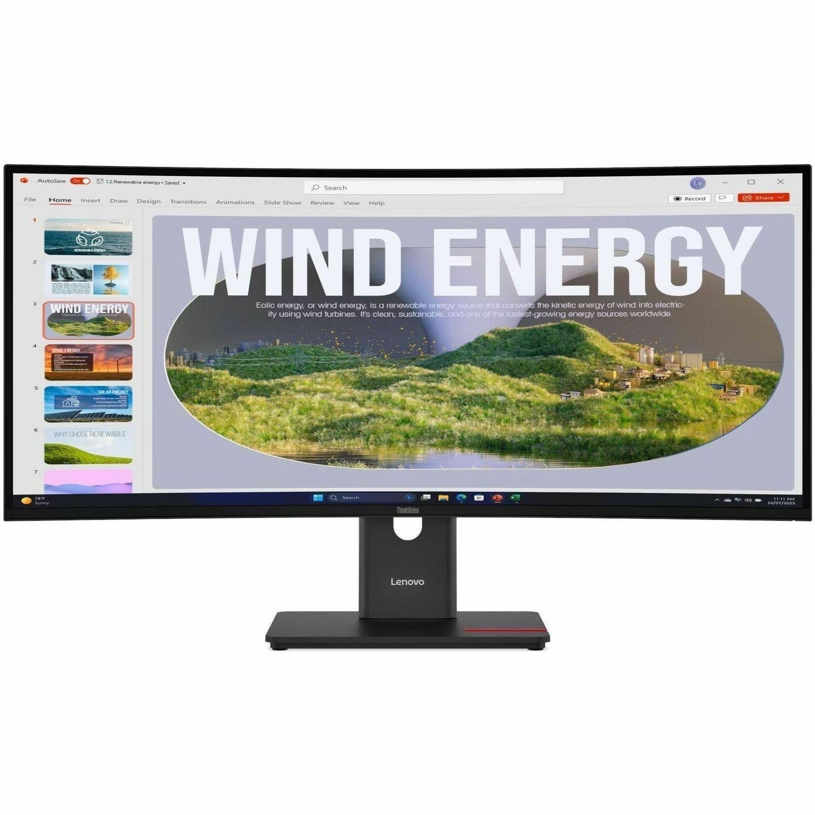 Lenovo ThinkVision T34WD-40 34" 3440 x 1440 4ms LED Monitor 64AEGAR1UZ