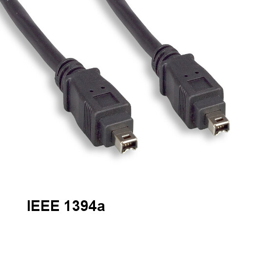 6 Feet IEEE-1394A 4 Pin Cable Male Firewire 30AWG 400Mbps iLINK DV PC Camcorder