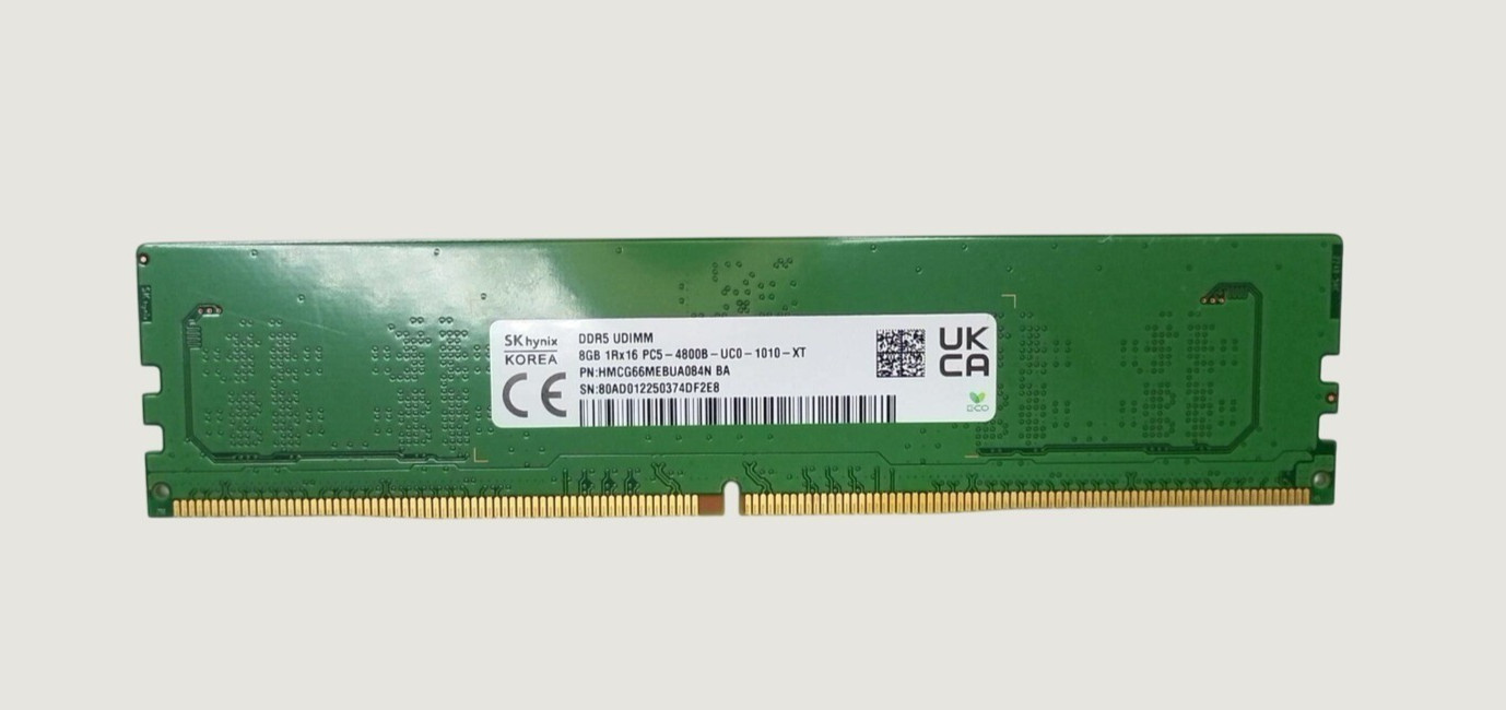 SK Hynix 8GB DDR5 4800MHz PC5-4800B UDIMM Desktop RAM HMCG66MEBUA084N BA