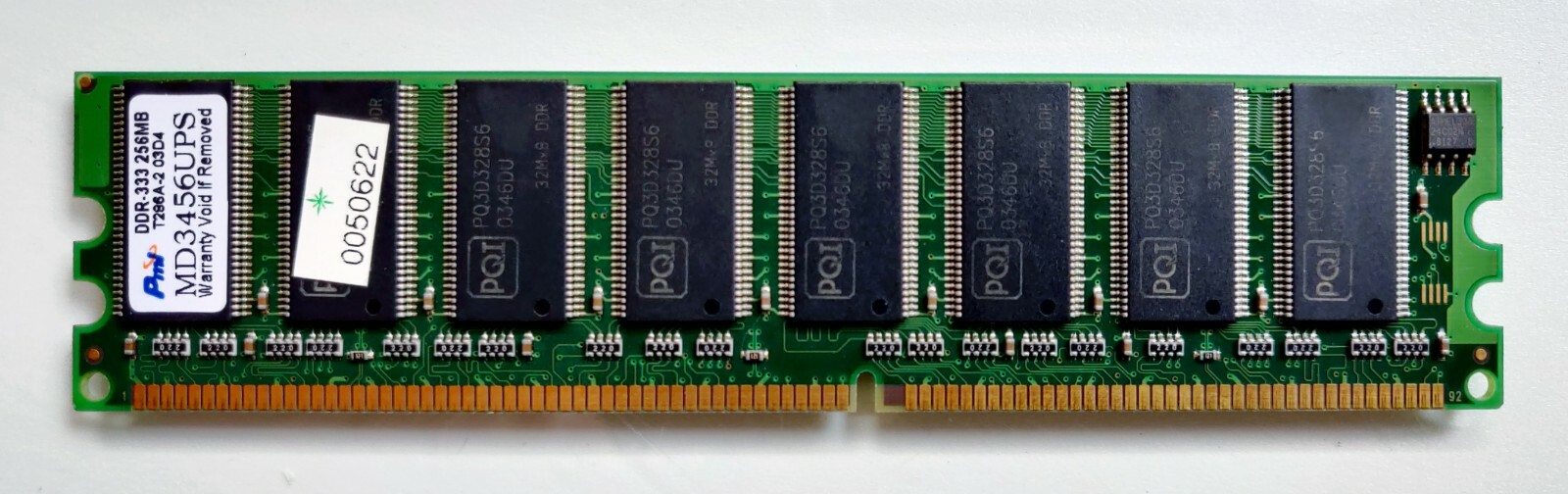 PQI PC-2700 256 MB SO-DIMM 333 MHz DDR SDRAM Memory (MD3212UOE)