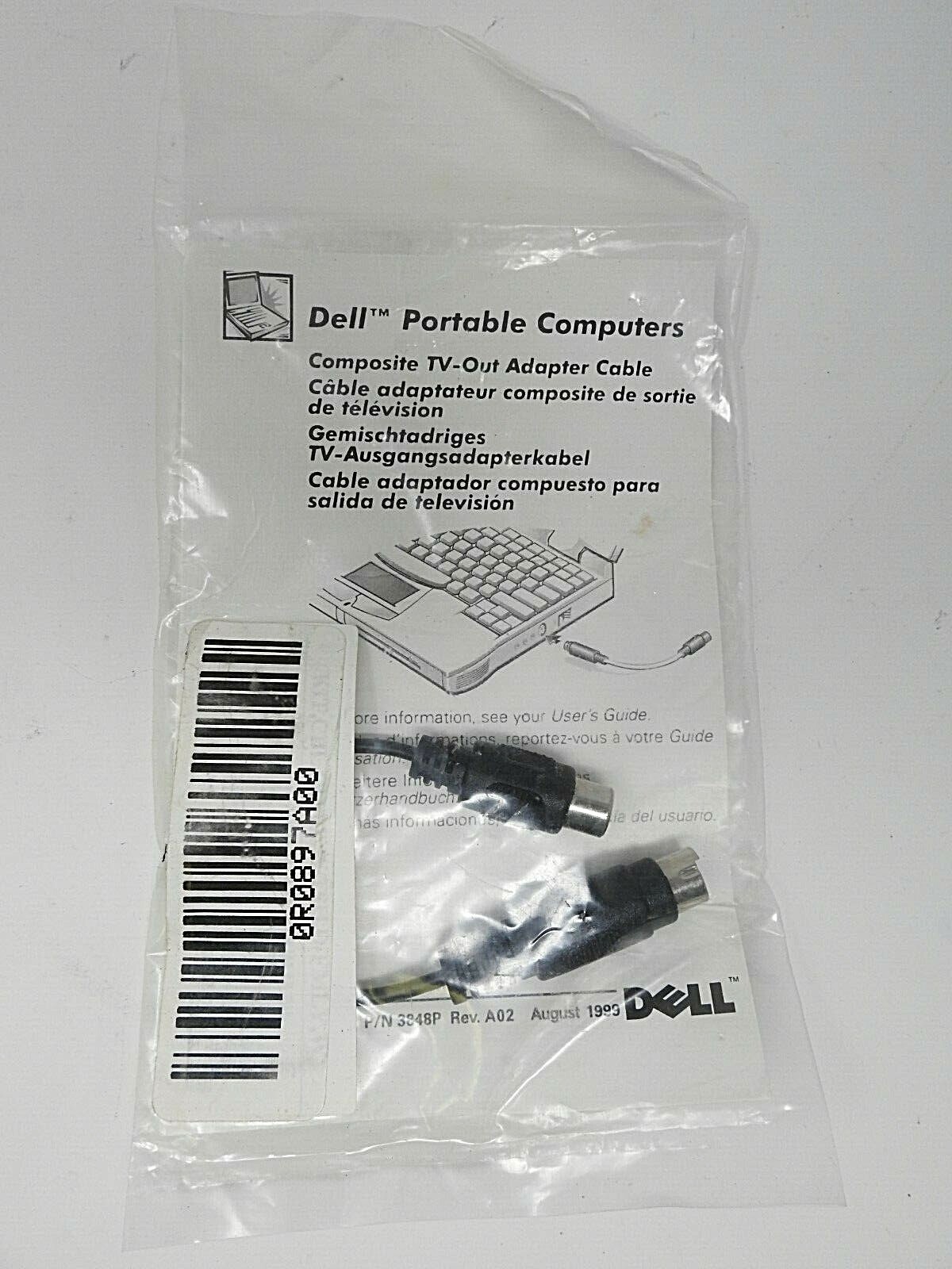 Dell Portable Computers Composite TV-Out Adapter Cable P/N 3848P Rev. A02