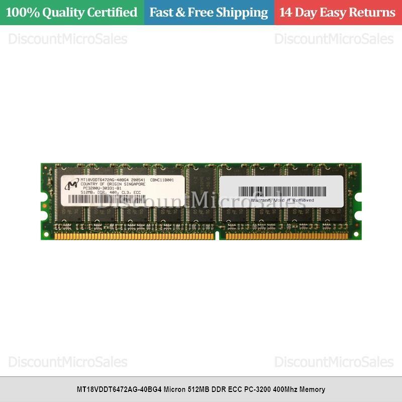 MT18VDDT6472AG-40BG4 Micron 512MB DDR ECC PC-3200 400Mhz Memory