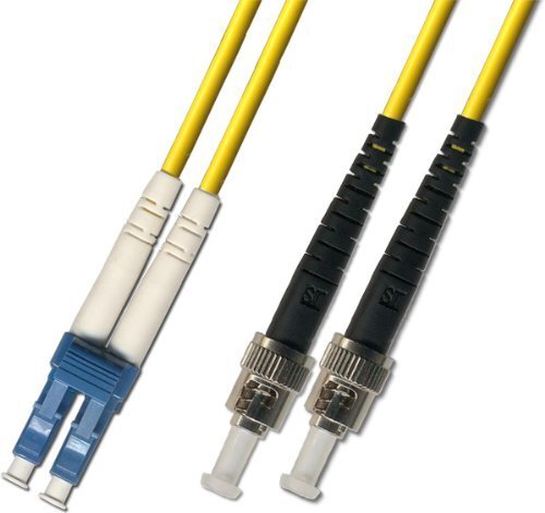 15M Singlemode Duplex Fiber Optic Cable 9/125 LC ST Yellow Patch Cable Network