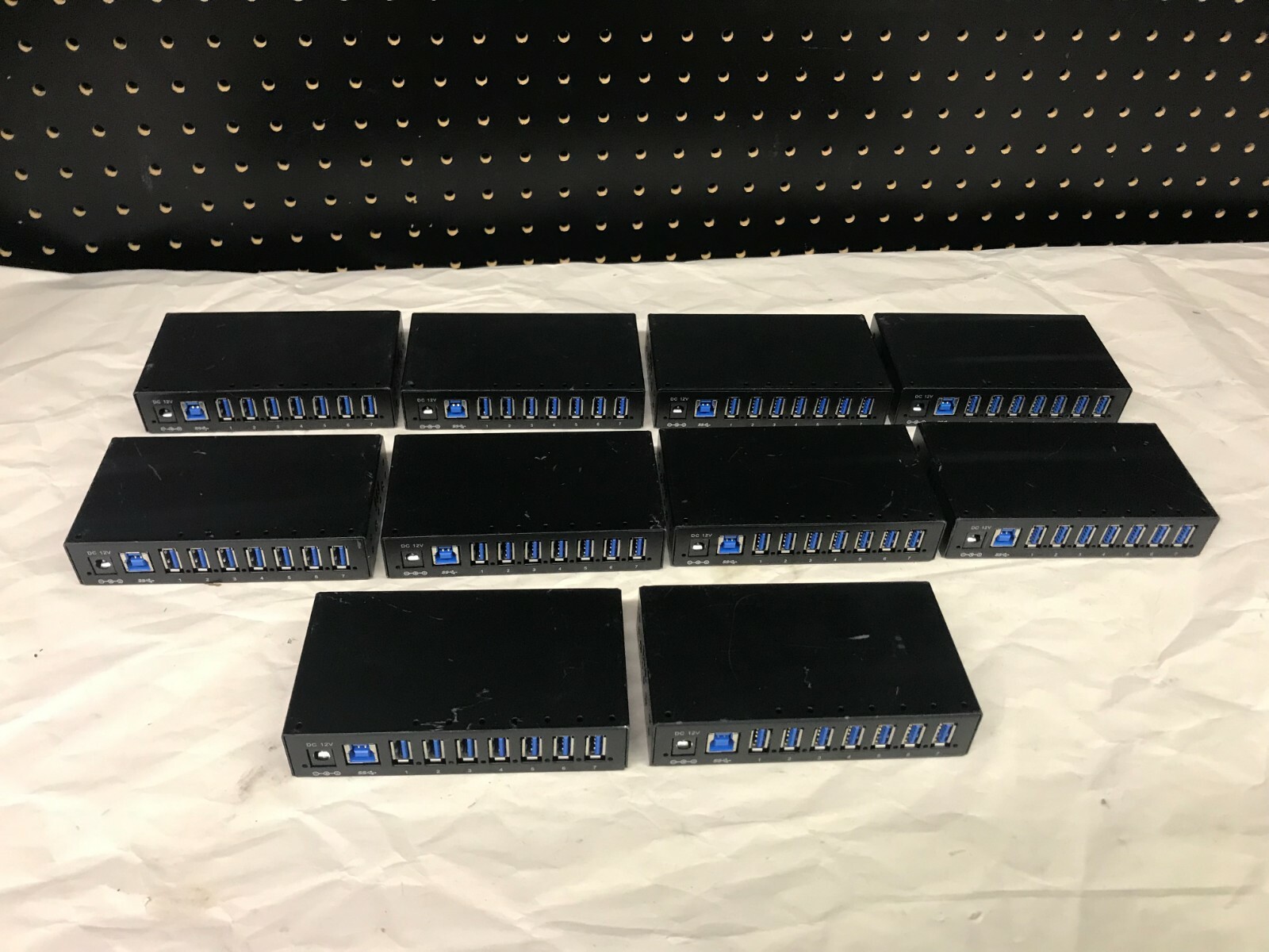 Lot of 10 Sipolar A-173 Ultra High Speed 7 Port USB 3.0 Powered Hub