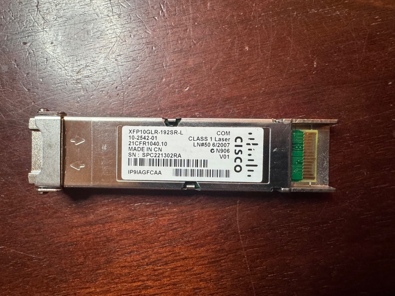 Genuine Cisco XFP10GLR-192SR-L TRANSCEIVER 10-2542-01 Transceiver Module
