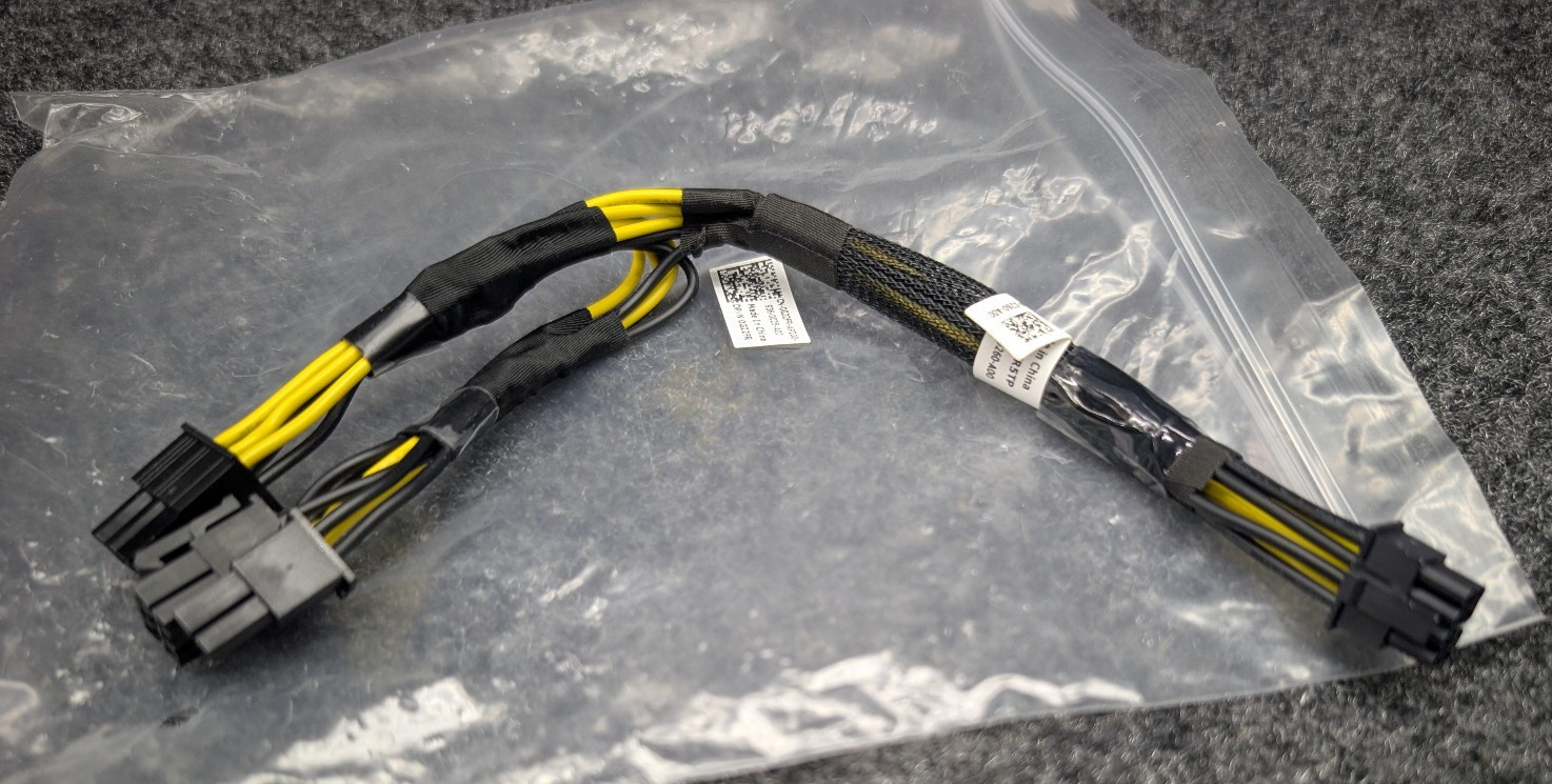 NEW Dell R740 R740XD Server 6-Pin to 6+8 Pin Riser to GPU Power Cable TR5TP
