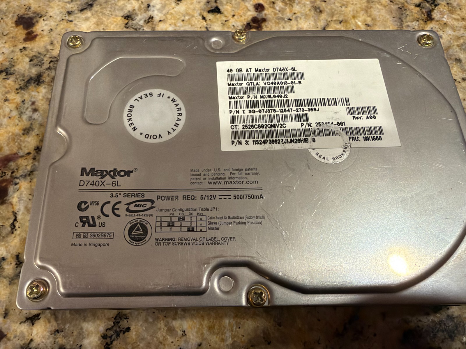 Maxtor D740X-6L 40GB 3.5in IDE PATA Hard Drive Tested Wiped Formatted