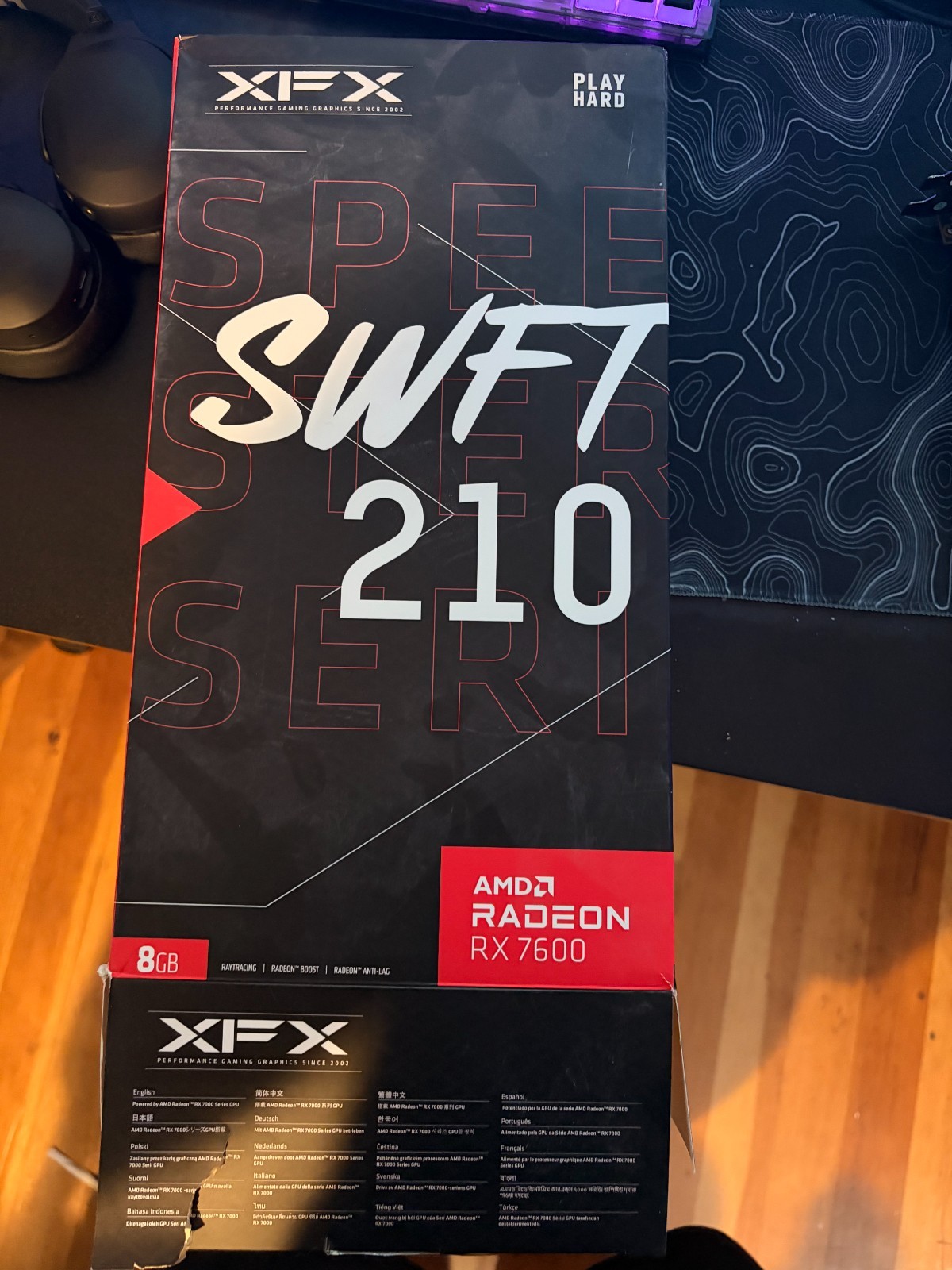 XFX Speedster SWFT 210 AMD Radeon RX 7600 Core Gaming 8GB GDDR6 Graphics Card