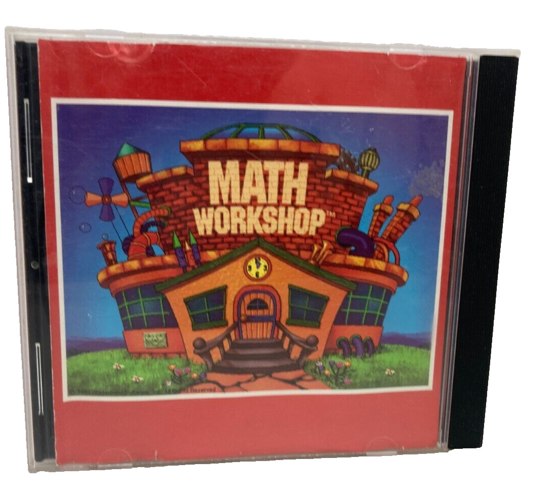 RARE Vintage Math Workshop Broderbund CD-ROM 1994 PC