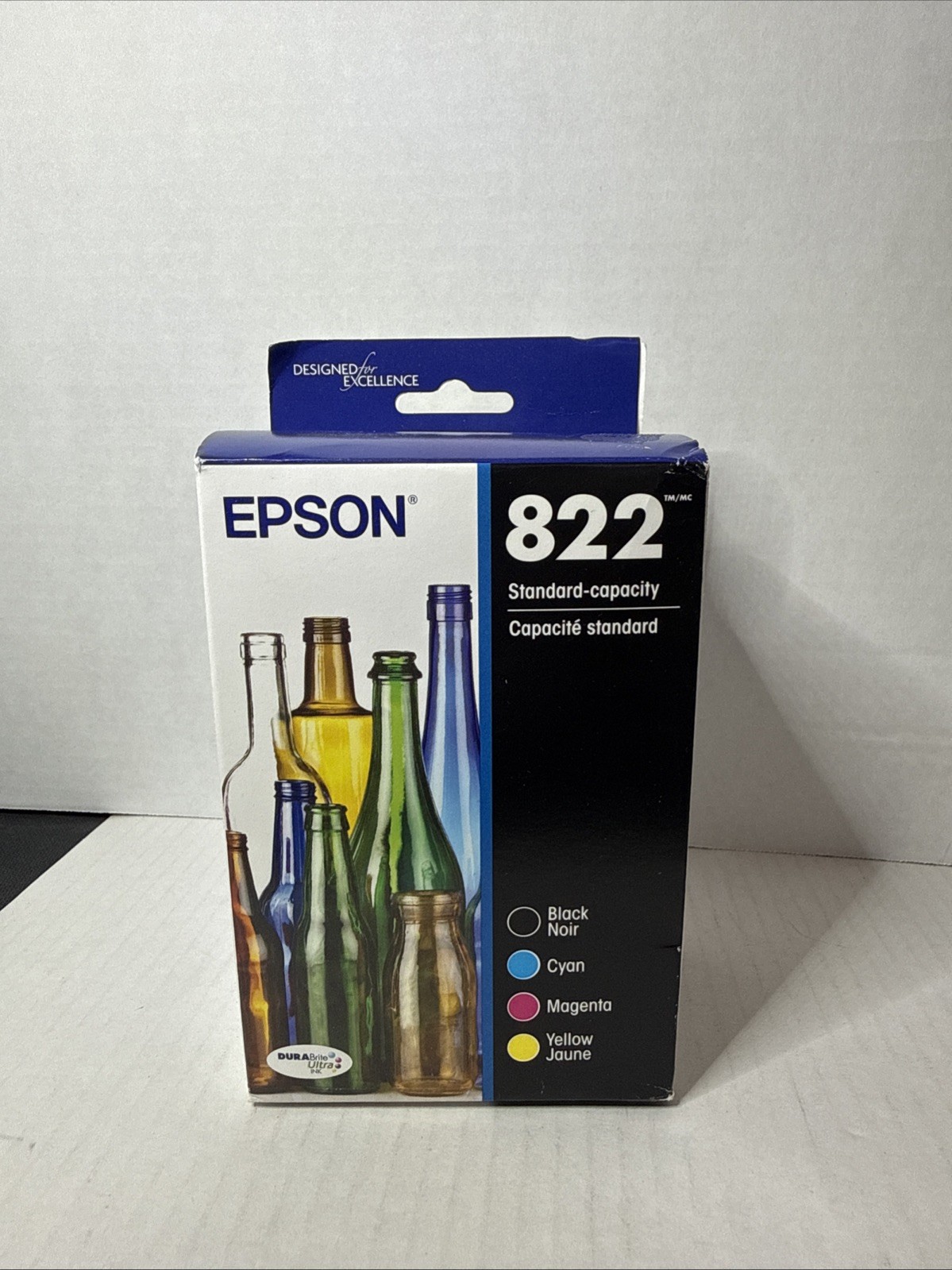 New Epson 822 T822120-BCS Black, Yellow, Cyan and Magenta Ink Cartridge 03/2029