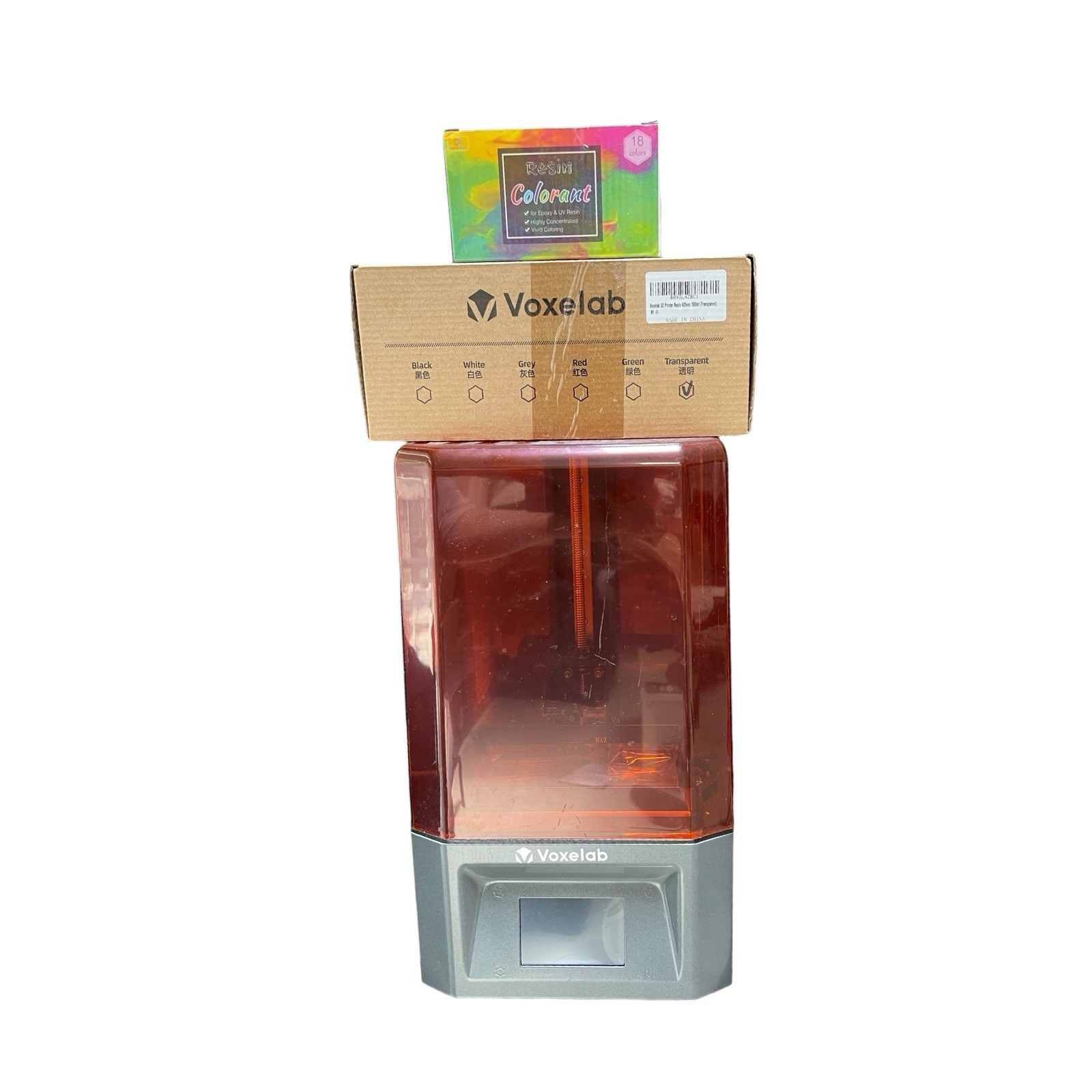 Voxelab 3D Printer Resin Photopolymer LOT With Resin And Colors, Never Used