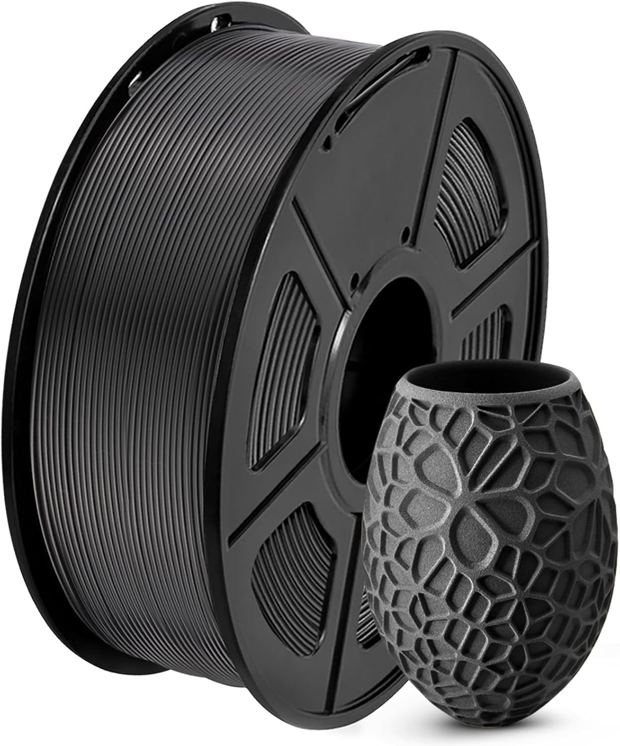 Premium PLA 3D Printer Filament 1.75mm Black 1kg Wound Precision +/- 0.02mm FDM 